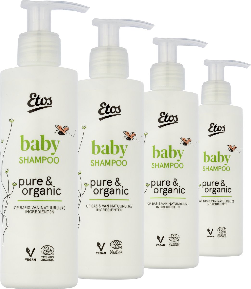 Goedkoopste Etos Baby Shampoo voordeelpakking - pure & organic - 4 x 200ML