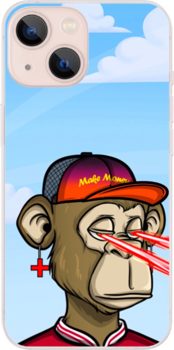 Phonegoat NFT Art iPhone 14 Plus Case Monkey x Laser