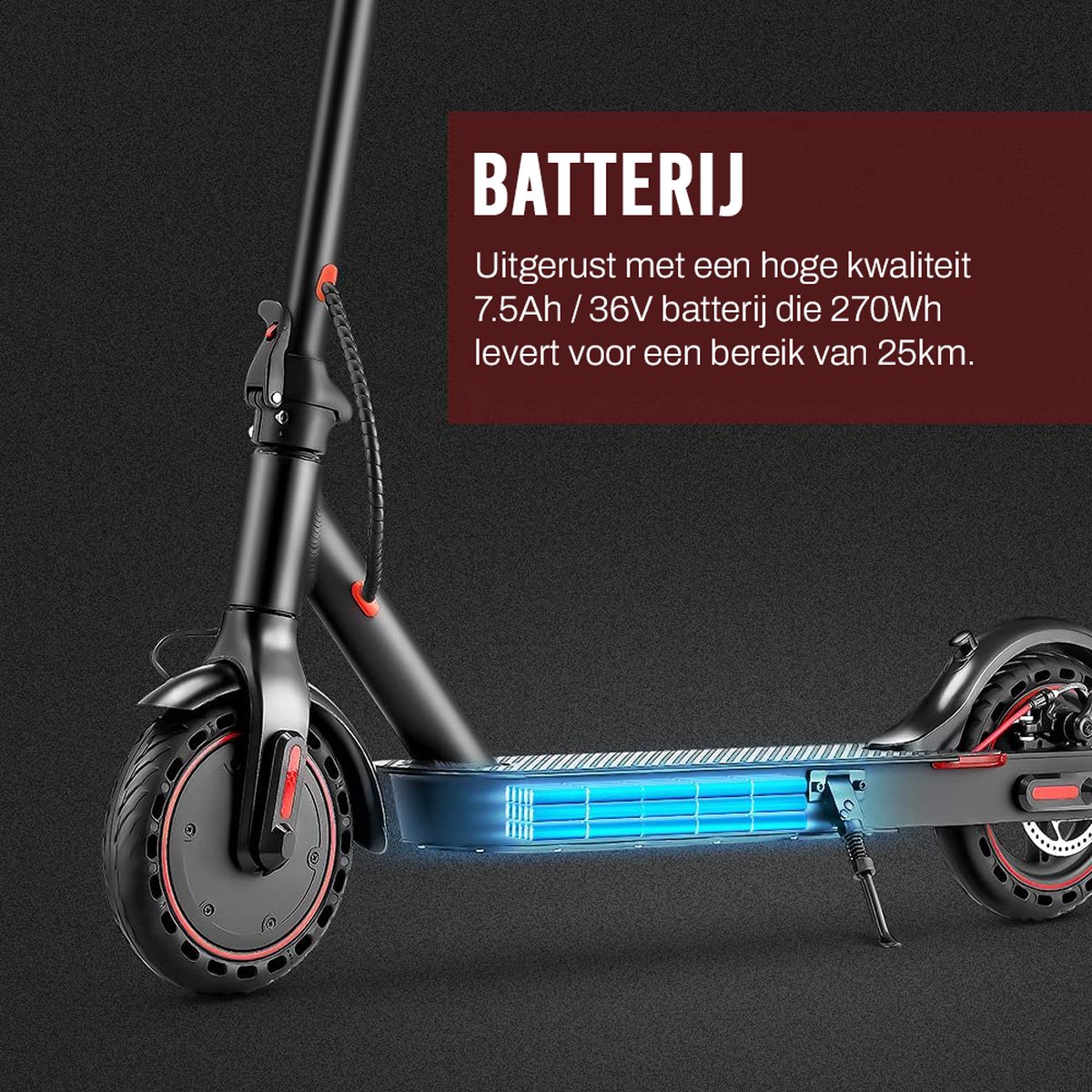 Afbeelding 2 van Elektrische Step voor Volwassenen – E-Step met 8.5” Lekvrije Banden, 250W Motor, 25 km/u, 25 km Bereik, Bluetooth App