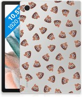 Hippe Hoes geschikt voor Samsung Galaxy Tab A8 2021/2022 Poep Emojis