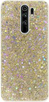 ADEL Premium Siliconen Back Cover Softcase Hoesje voor Xiaomi Redmi 9 - Bling Bling Glitter Goud