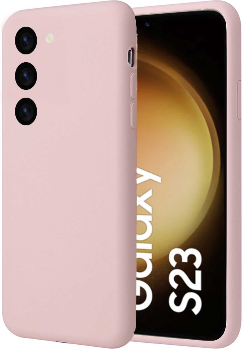 Hoesje geschikt voor Samsung S23 - Liquid Back Case Cover Rose