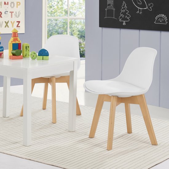 Kinderstoel Elvdal 56x38x33 cm set van 2 wit [en.casa] van Merkloos — afbeelding 4