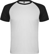 T-shirt de sport unisexe Wit et Zwart manches courtes de la marque Indianapolis Roly taille M