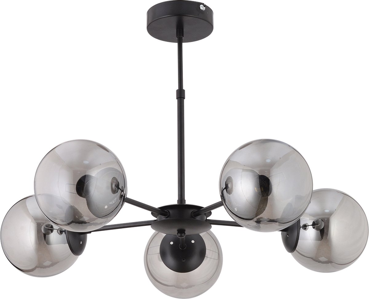 Hanglamp 8 lichts | smoke rookglas 25cm Hanglamp 8 lichts | smoke rookglas 25cm