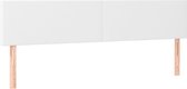 vidaXL Cadre de lit tête de lit - 200 x 5 x 78/88 cm - Simili cuir Wit - Partie de lit