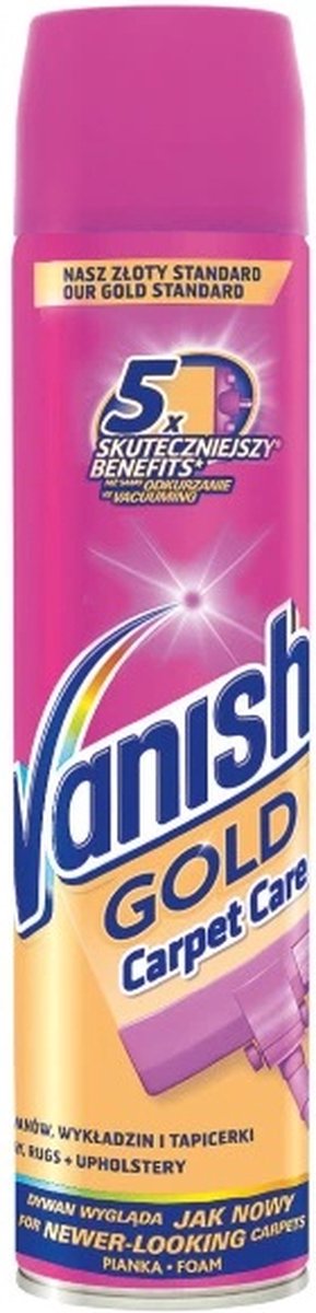 Vanish Gold Mousse - Détachant pour tapis - 6 x 600ml - Pack économique