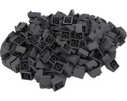 foto van 100 Bouwstenen 2x2 dakpan 45 graden | Donkergrijs | Compatibel met Lego Classic | Keuze uit vele kleuren | SmallBricks
