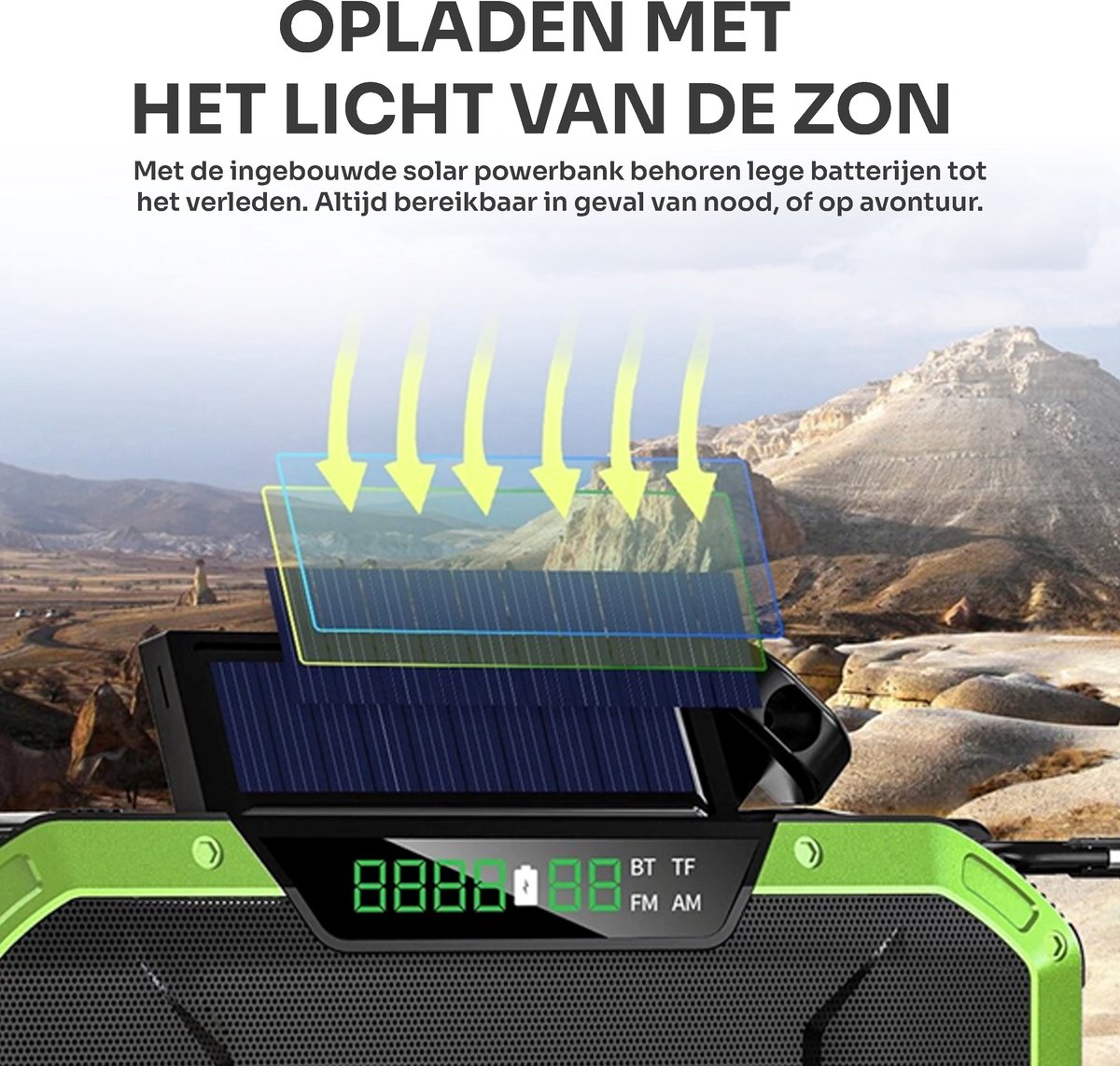 Radio d'urgence ThreeTops - Banque d'énergie Solar - Kit d'urgence - Kit de  Survie 