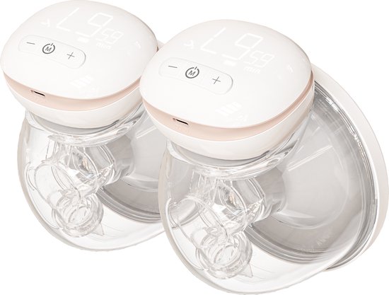 Youha® - The INs NEXT - Dubbele draadloze borstkolven - elektrische draagbare borstkolven - makkelijk kolven - BPA-vrij - handsfree kolven - borstvoeding - dubbele borstkolven - 2x 240ML cups voor Moedermelk - LED scherm - Dubbele kolf - Maat: 24mm