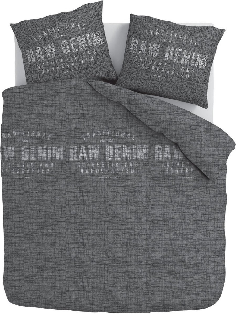 Zydante Dekbedovertrek – Katoen – Zacht en Comfortabel - Cotton Rich Collection - Raw Denim - Grijs / 240x200