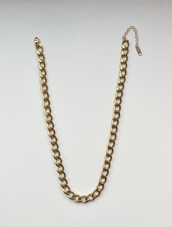 Marie-Lin Jewelry - goudkleurige ketting - grove schakel - rvs