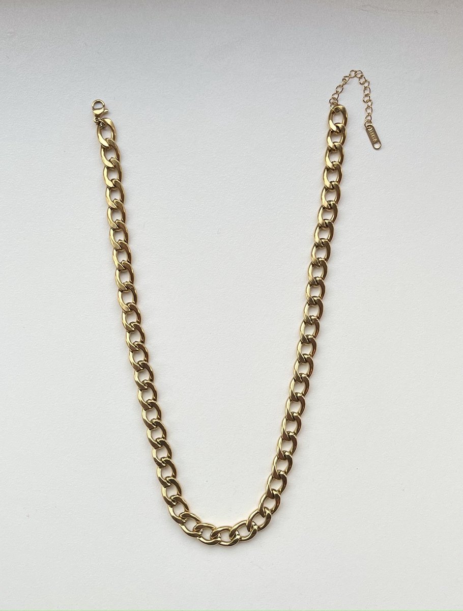Marie-Lin Jewelry - goudkleurige ketting - grove schakel - rvs