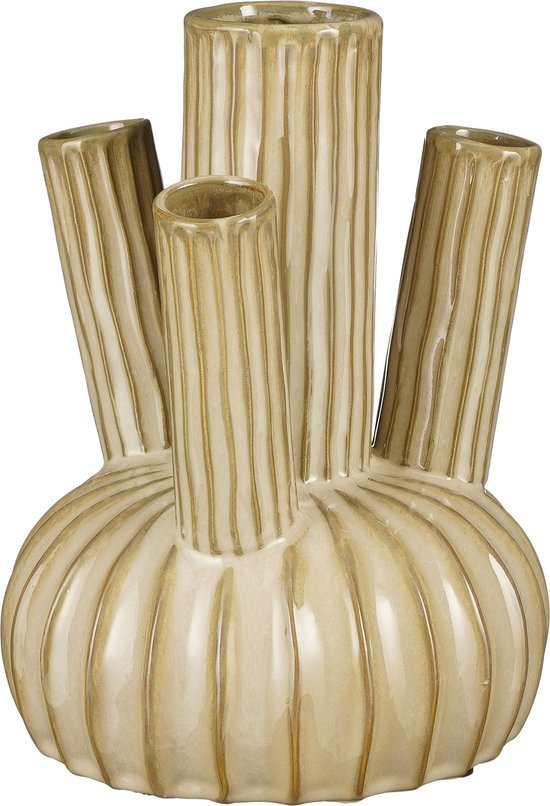 Woonexpress - Vase Felipe Naturel - Céramique Beige - 27x20x20cm (hxlxp)