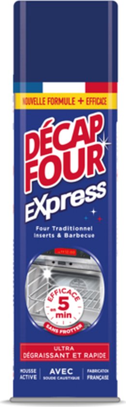 DECAP FOUR Mousse nettoyante Ultra dégraissante pour inserts four et  barbecue 2x500ml