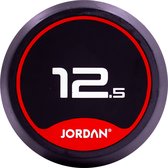 Jordan Fitness 12.5kg Rubber Dumbbells (Pair) - Red