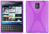 Cadorabo Hoesje geschikt voor Blackberry Q30 in LILA VIOLET - Beschermhoes gemaakt van flexibel TPU silicone Case Cover
