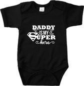 Daddy is my superhero - Maat 56 - Romper zwart