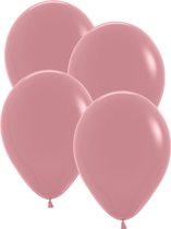 Ballonnen 15 stuks - Kwaliteit - Oud roze, Rosewood, Old Pink - Babyshower - Gender reveal - Huwelijk - Verjaardag - Versiering