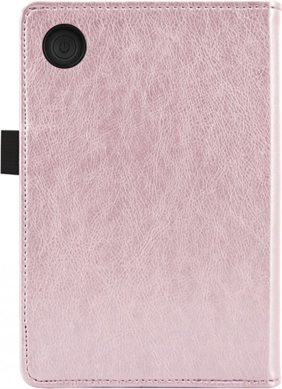 Hoesje geschikt voor Kobo Clara 2E - Book Case Premium Sleep Cover Leer Hoes met Auto/Wake Functie - Roségoud van Hoesje  — afbeelding 3