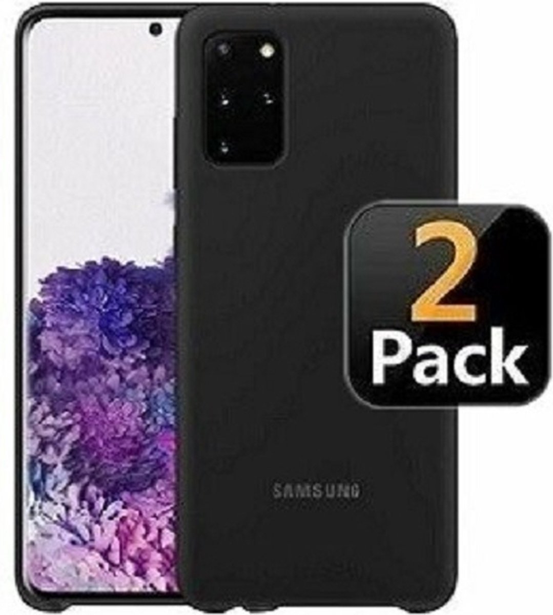 Samsung S20 PLUS Hoesje TPU Siliconen Zwart 2x