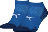 Puma Sport Cushioned Sneaker (2-pack) - enkelsokken - blauw - Maat: 43-46