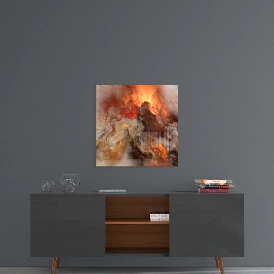 Peintures sur Verres - Golden Chaos - Peinture abstraite sur verre