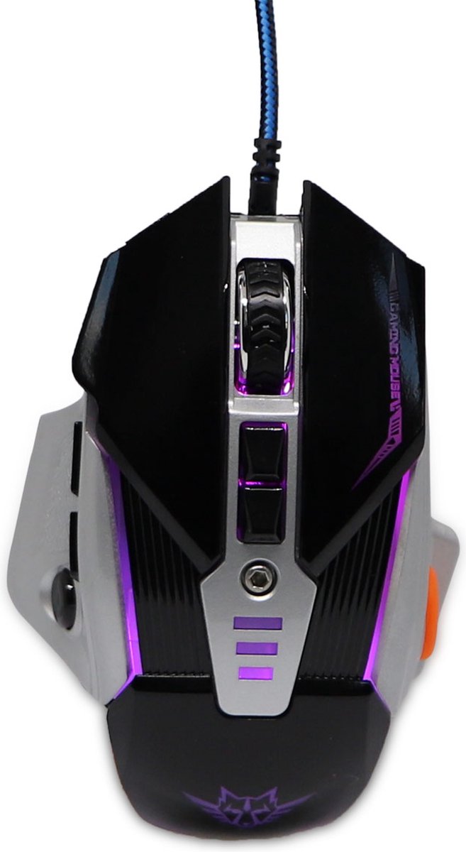 Gaming muis met draad /Gaming mouse met draad kleur Zwart- grijs