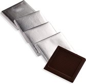 Puur chocolade met zilverfolie, pak van 1 kg (145 stuks), 7 gr Napolitaanse chocolade, chocoladecadeau voor bruiloft, babyshower, speciale evenementen