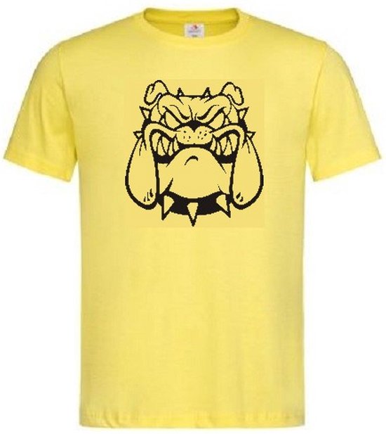 Grappig T-shirt - bulldog - gevaarlijk uitziende hond - maat S