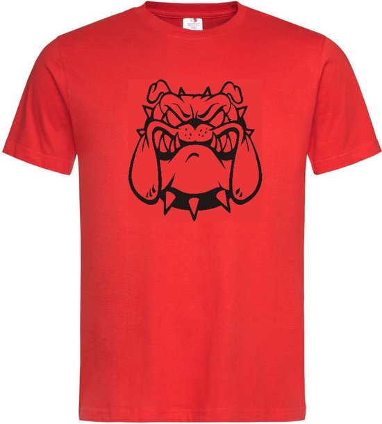 Grappig T-shirt - bulldog - gevaarlijk uitziende hond - maat S