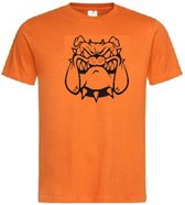 Grappig T-shirt - bulldog - gevaarlijk uitziende hond - maat L