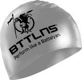 BTTLNS badmuts - swim cap - siliconen badmuts unisex - Absorber 2.0 - zilver - one size