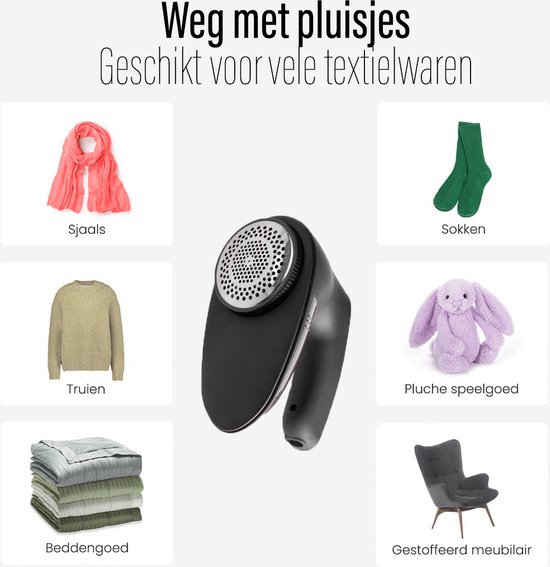 Elektrische Pluizenverwijderaar - Ontpluizer - Ontpiller - Pluizentondeuse - Draadloos en Oplaadbaar