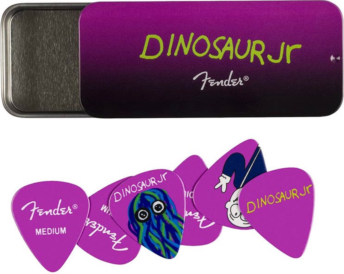 Fender - J. Mascis Dinosaur Jr. - opbergblikje met 6 medium plectrums