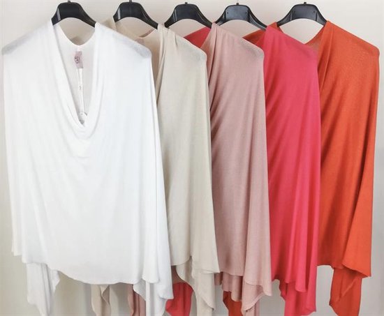 Poncho d'été pour femme Arisa rose uni