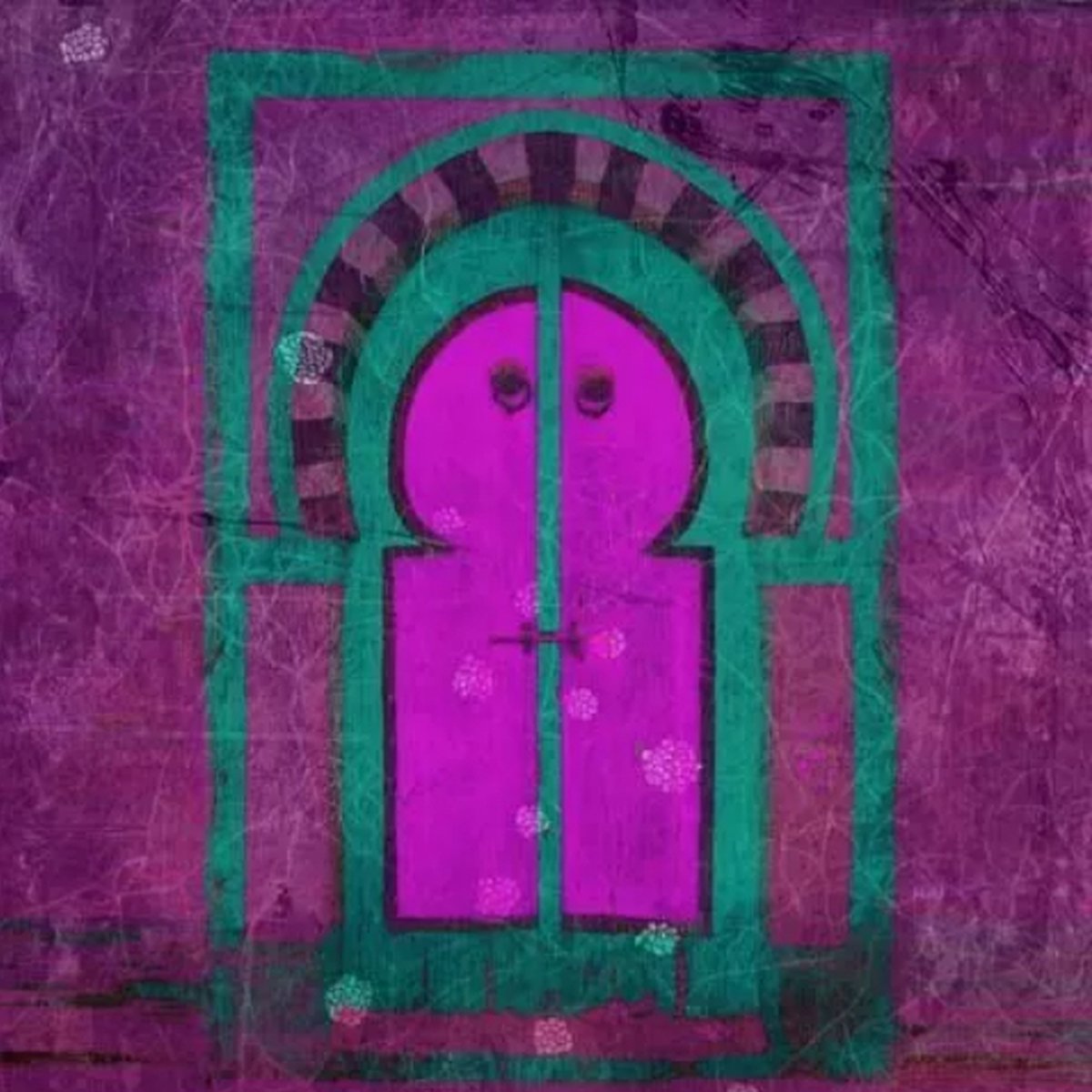 Safaary - Marokkaanse Schilderij Poort Paars