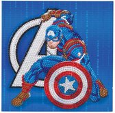 Diamond painting kaart Marvel: Captain America