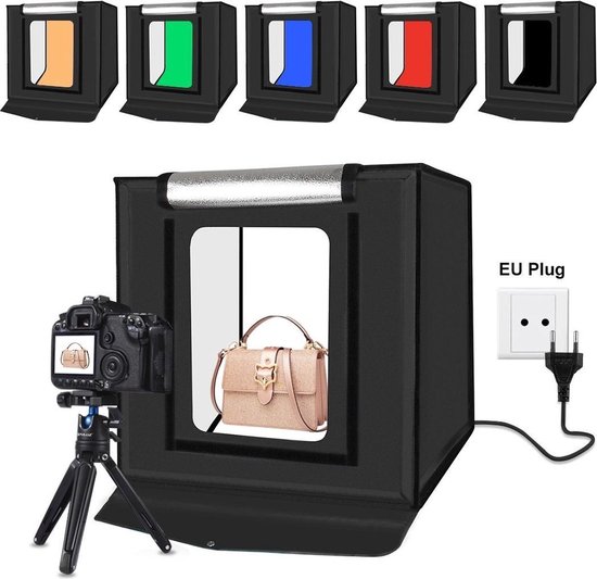 Professionele Foto Studio - Foto Box - Foto Studio met LED - 60 x 60 x 60 cm - LED - 6 kleuren - PULUZ - PULUZ