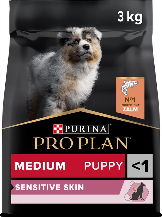 Pro Plan Puppy Medium Sensitive Skin - Honden Droogvoer - Zalm - 3 kg - Pro Plan