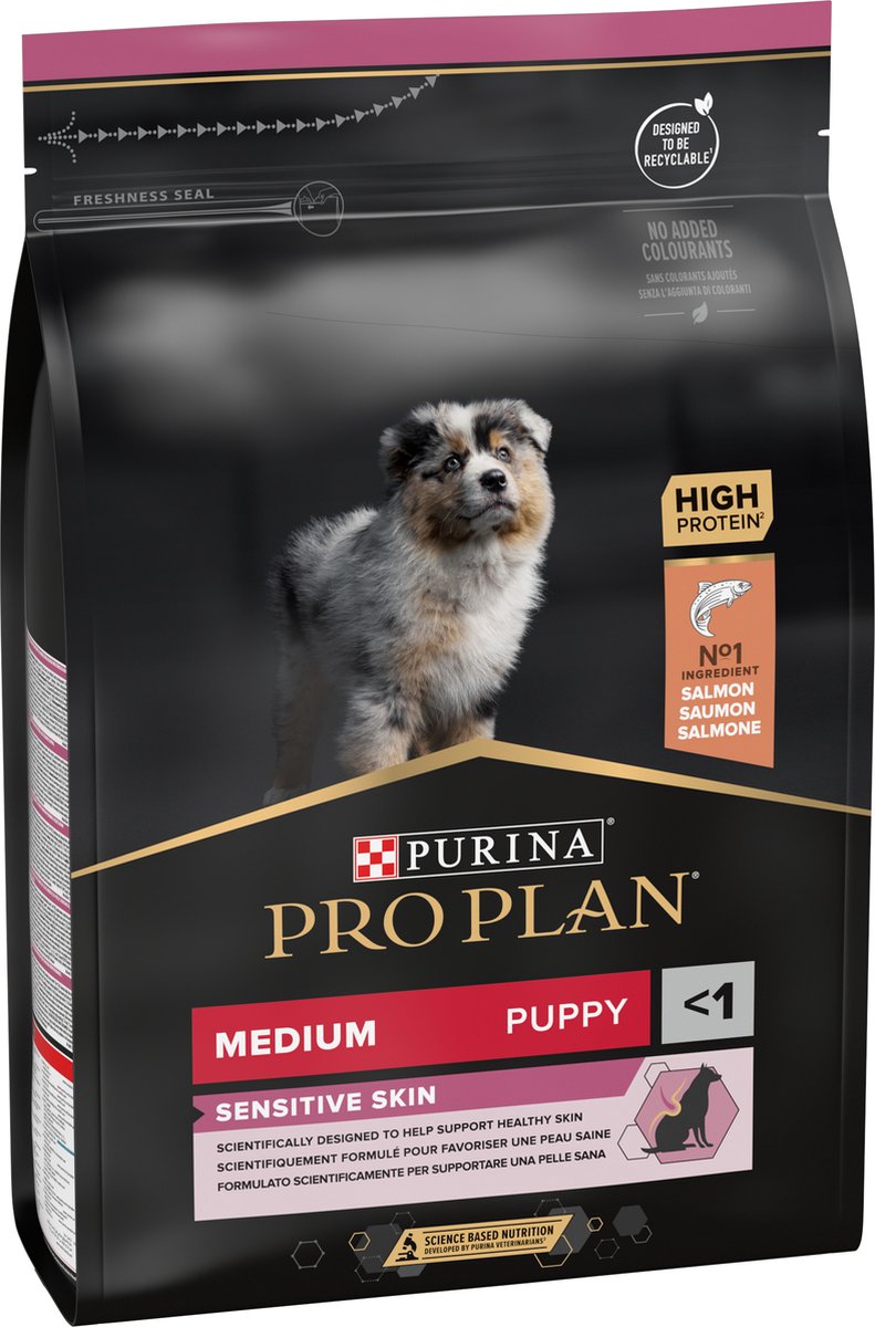 Pro Plan Puppy Medium Sensitive Skin - Honden Droogvoer - Zalm - 3 kg - Pro Plan