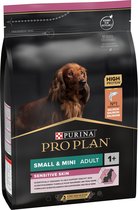 Pro Plan Small & Mini Adult Sensitive Skin - Saumon avec Optiderma - Nourriture pour chiens - 3 kg