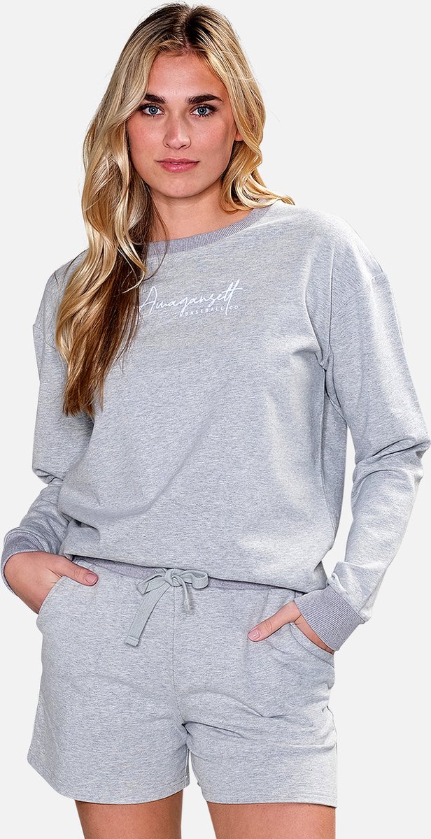 Amagansett Lente/Zomer 2023 Trui Surf Sweater Vrouwen - Regular fit - Katoen - Grey Melange (L)