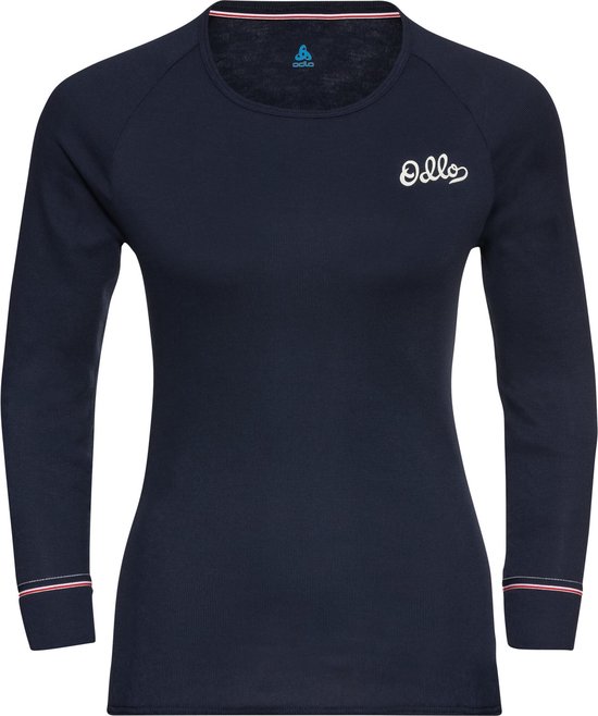 Odlo Thermoshirt - Dames - W BL TOP crew neck L/S Active Warm Originals ECO - - - Dark Sapphire - XS