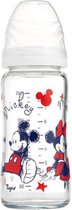 Tigex | Glazen fles | 3 SPEED | 240ml | Disney Baby | Mickey Minnie| 0-6m | 0-6 maanden
