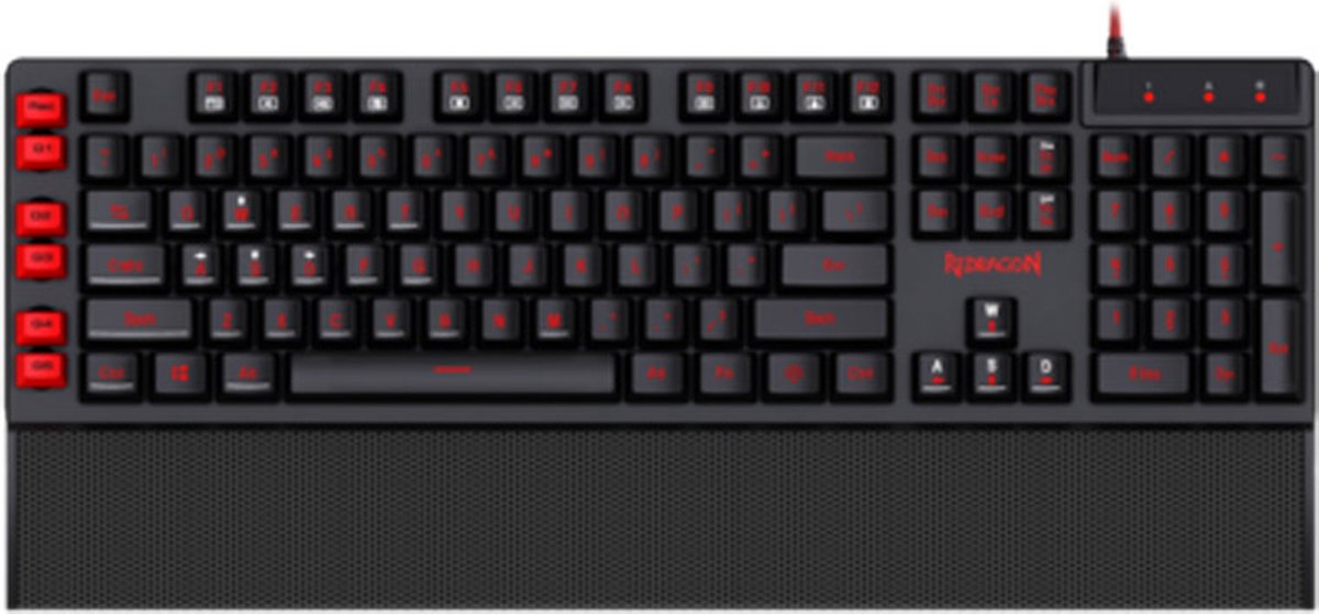 Redragon Yaksa K505 Gaming Toetsenbord - Met programmeerbare macro-toetsen - Volledig profiel - Polssteun - Gaming Keyboard - RGB - Splasproof design