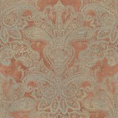 KLASSIEK BAROK BEHANG | Ornamenten - oranje turquoise grijs goud - A.S. Création Metropolitan Stories 3