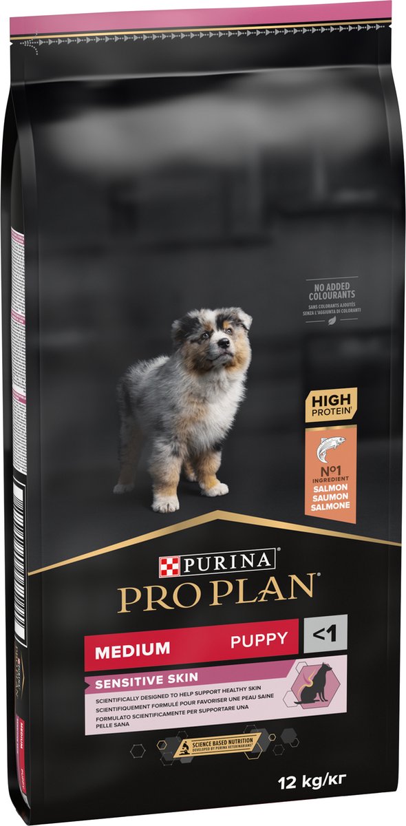 Pro Plan Medium Puppy Sensitive Skin zalm 12 kg