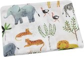 Hydrofiele Doek XL - Baby Inbakerdoek - 120x120 cm - Safari Dieren