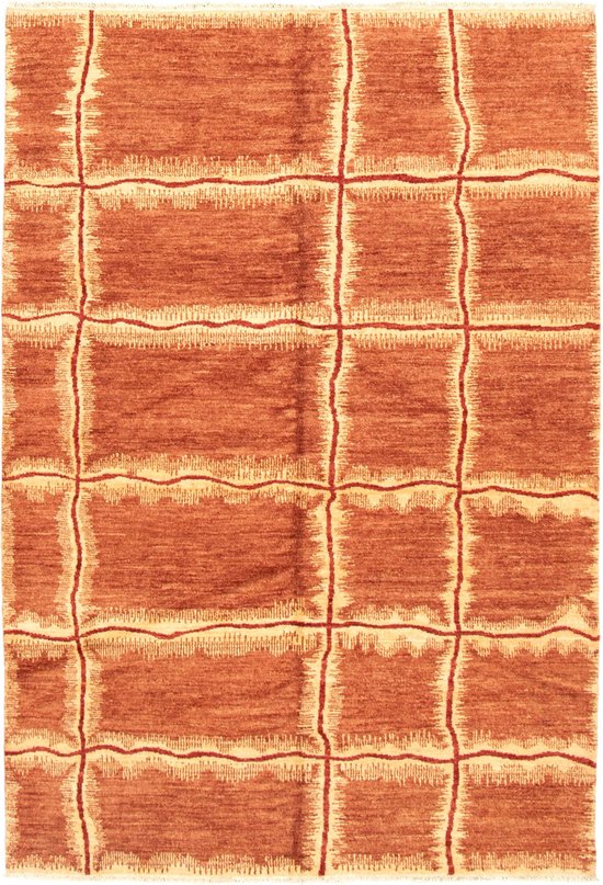 FinestPeshawarZiegler Pakistan Bruin Tapijt Handgemaakt